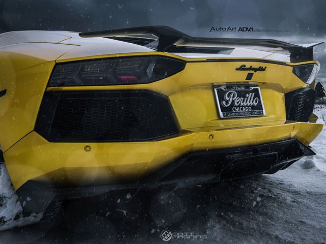 Суперкар снегоочиститель - Lamborghini Aventador Snow Plow Edition